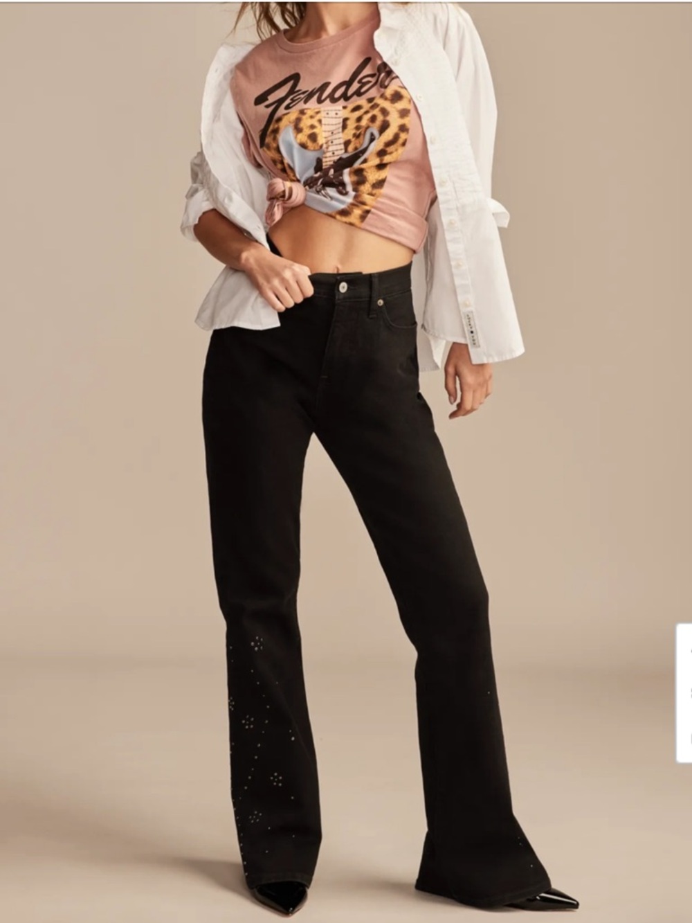 Lucky Brand Legend Studded High Rise Stevie Flare